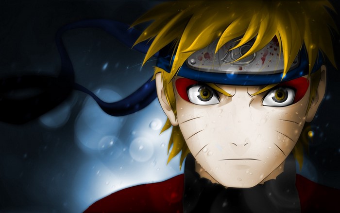 Uzumaki Naruto Intense Stare in Darkness