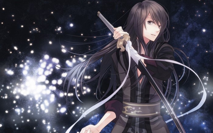 Yuri Lowell from Tales of Vesperia holding a sword