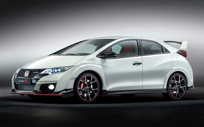 White Honda Civic Type R Hatchback