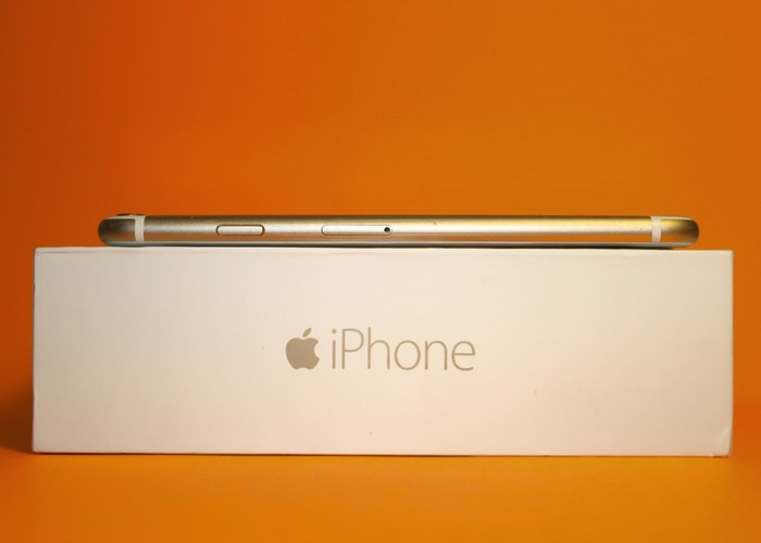 iPhone on its box