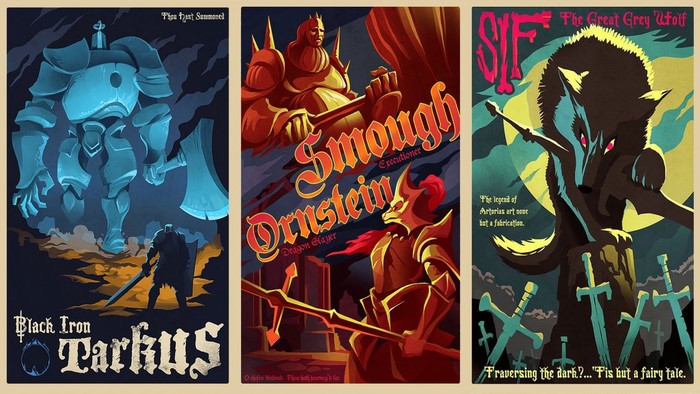 Dark Souls Posters: Tarkus, Ornstein & Smough, Sif