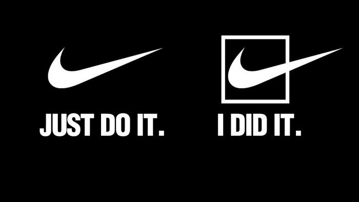 Nike logo with "Just Do It" and "I Did It"