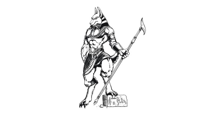Anubis Egyptian god illustration