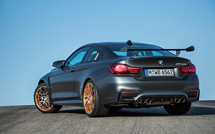 BMW M4 GTS with large rear spoiler
