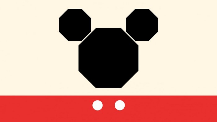 Minimalist Mickey Mouse Illustration
