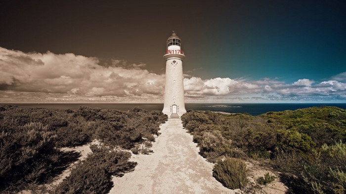Cape Leeuwin Lighthouse on the coast of Western Australia