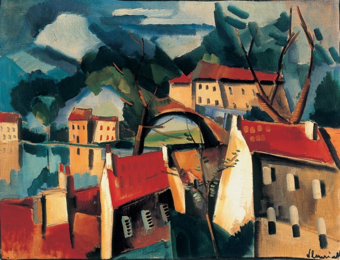 Landscape with Bridge and Houses by Maurice de Vlaminck