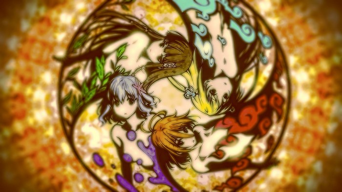 Amagi Brilliant Park characters in stained glass style