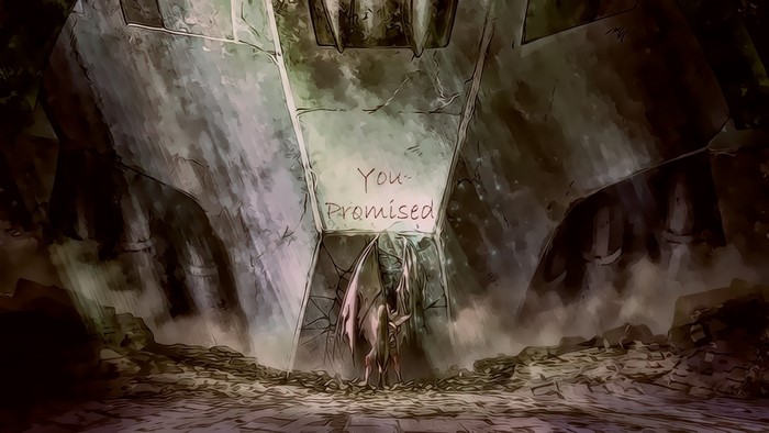 Dragon creature in a cave with text