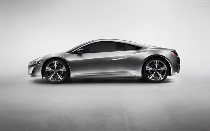 Silver Acura NSX supercar