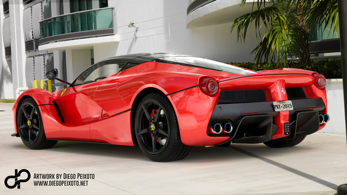 Red Ferrari LaFerrari by Diego Peixoto