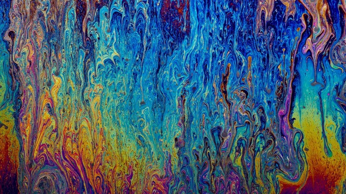 Vivid Abstract Psychedelic Soap Film Texture