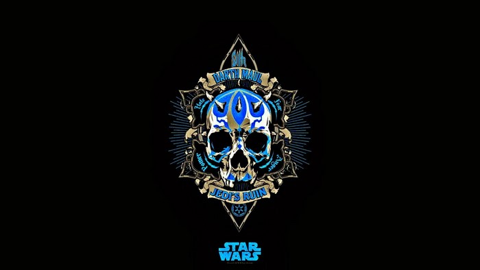 Darth Maul skull illustration from Star Wars