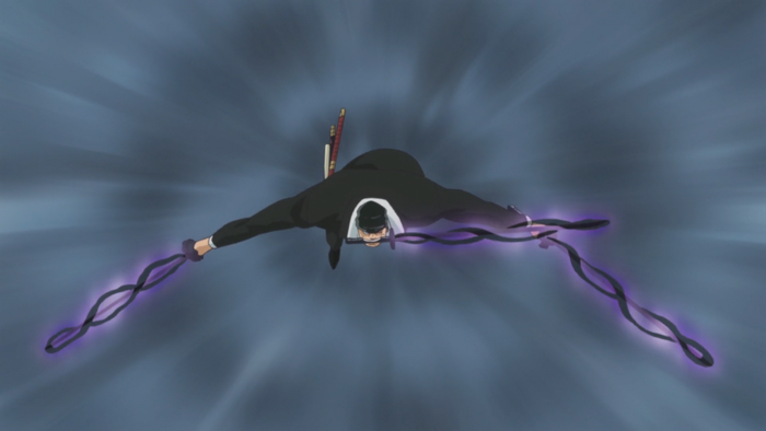 Roronoa Zoro from One Piece using dark energy