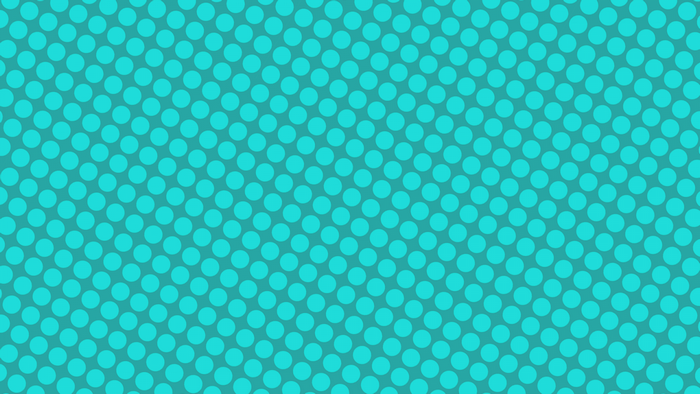Turquoise polka dot pattern on a cyan background