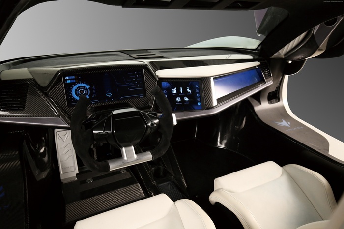 Interior of the BAIC Arcfox-7 electric supercar