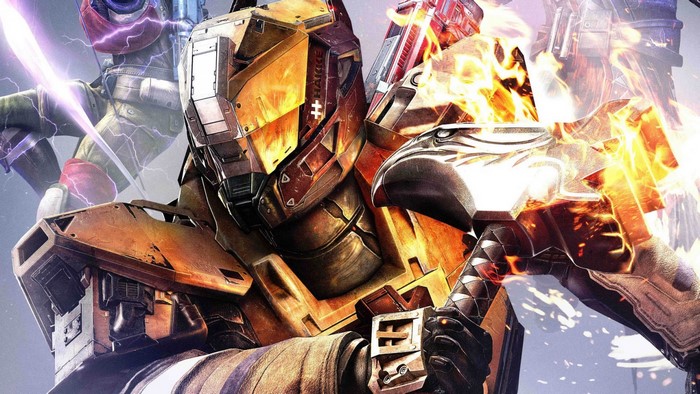 Destiny video game artwork featuring armored characters