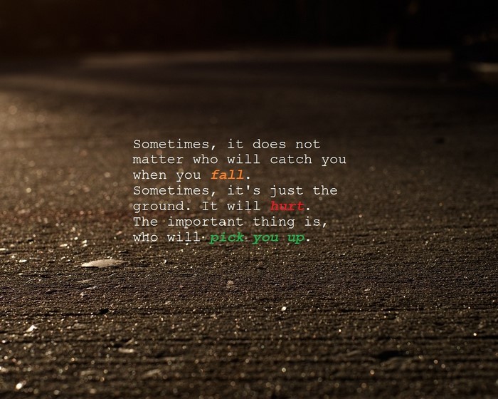 Inspirational quote about falling and getting up