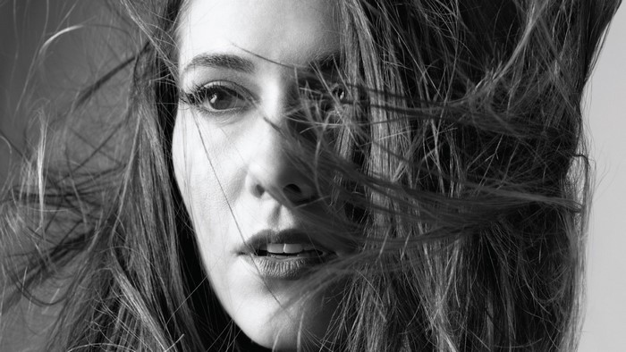 Mary Elizabeth Winstead portrait with hair blowing