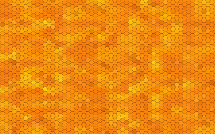 Orange and yellow honeycomb pattern