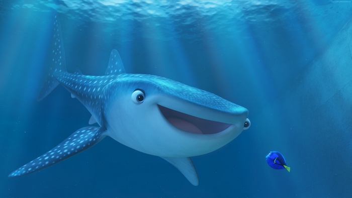 Destiny the Whale Shark and Dory from Finding Dory