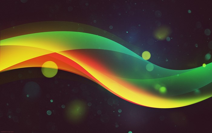 Abstract wavy lines with bokeh effect