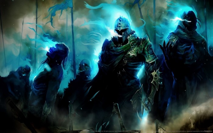 Guild Wars 2 screenshot with spectral warriors