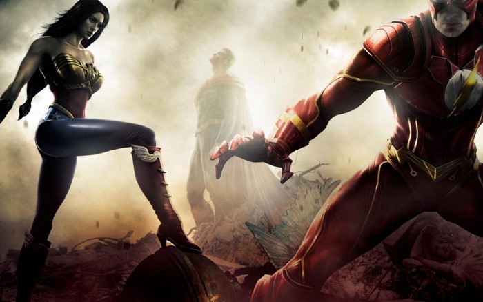 Wonder Woman, The Flash, and Superman from DC Comics