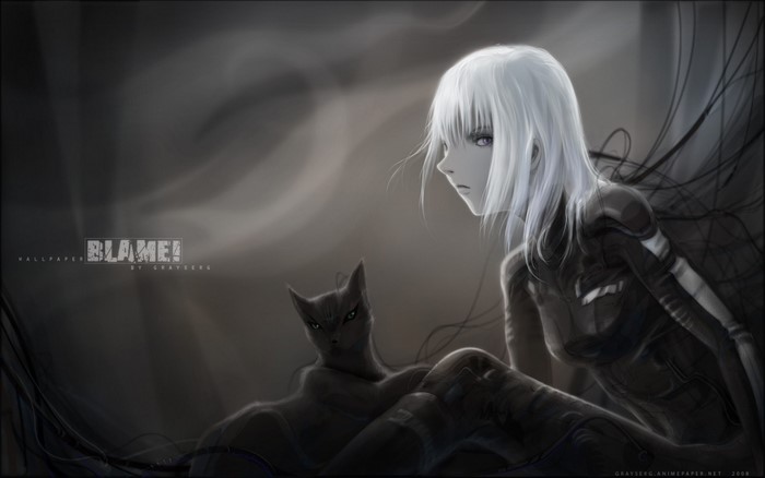 Cibo and cat from Blame!