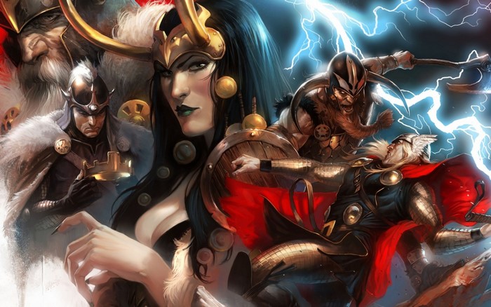 Thor and Loki from Marvel Comics