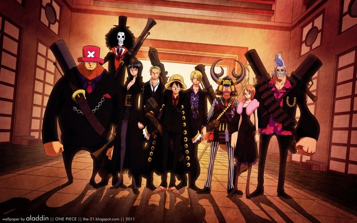 One Piece Crew United in Dramatic Setting