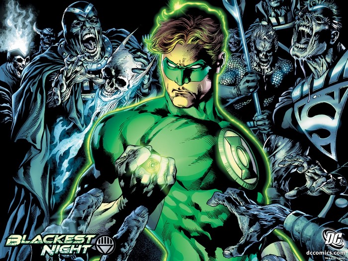 Green Lantern and zombies from Blackest Night comic