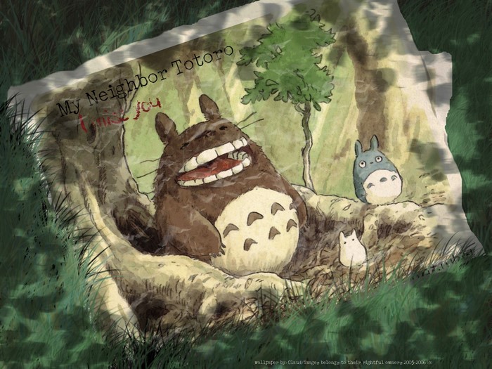 My Neighbor Totoro characters in a forest