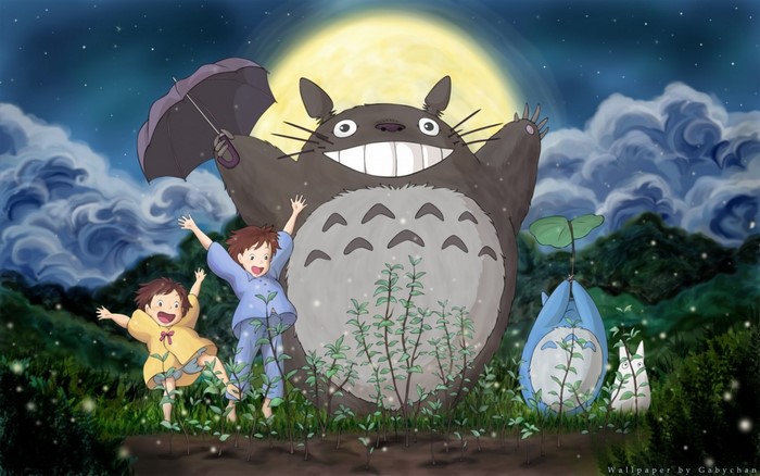 Totoro and children from My Neighbor Totoro