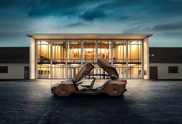BMW Vision Next 100 concept car with doors open