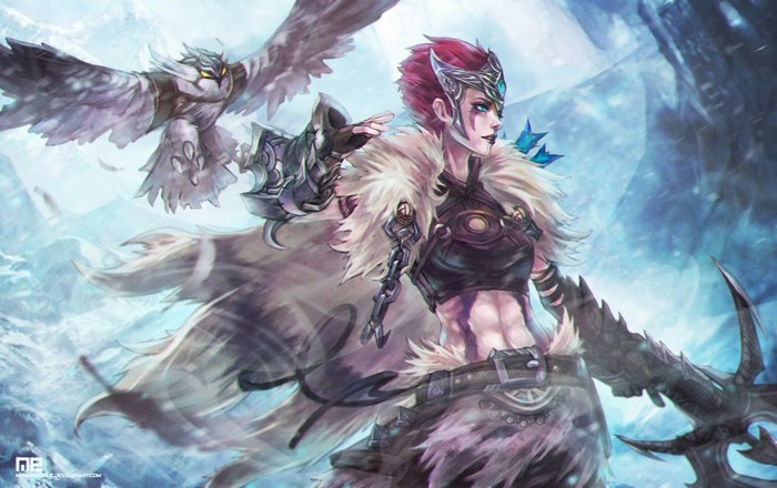 Quinn from League of Legends with an owl