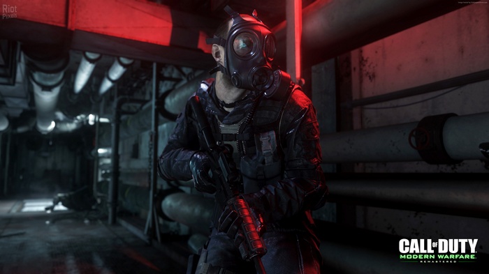 Call of Duty: Modern Warfare Remastered soldier with gas mask