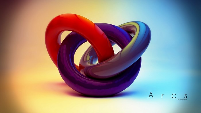 Abstract 3D Rendered Arcs