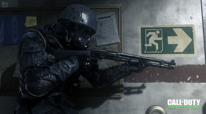Soldier with shotgun in Call of Duty: Modern Warfare Remastered