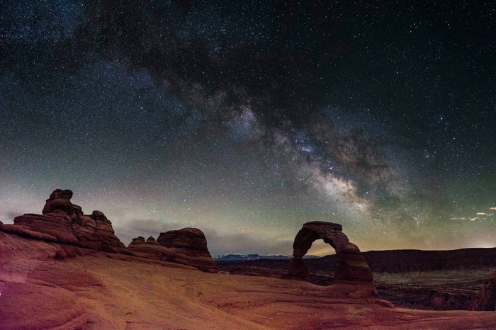 Milky Way over Delicate Arch at Night