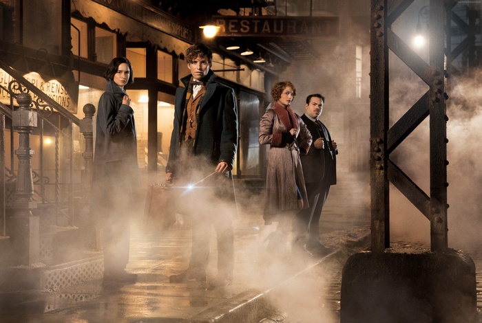 Newt Scamander and companions in Fantastic Beasts