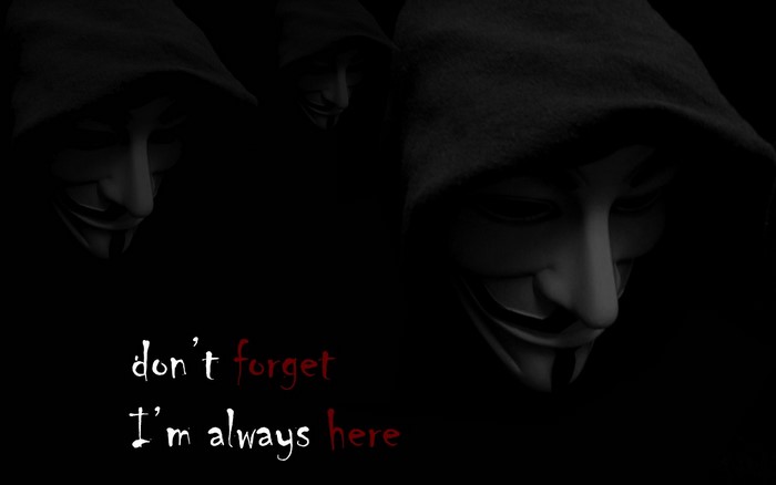Anonymous masks with text