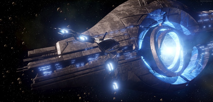 Star Citizen spaceship in space