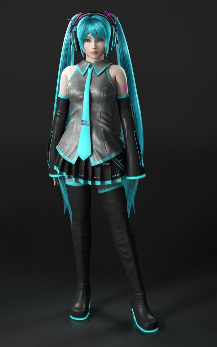 Hatsune Miku fan art 3D model