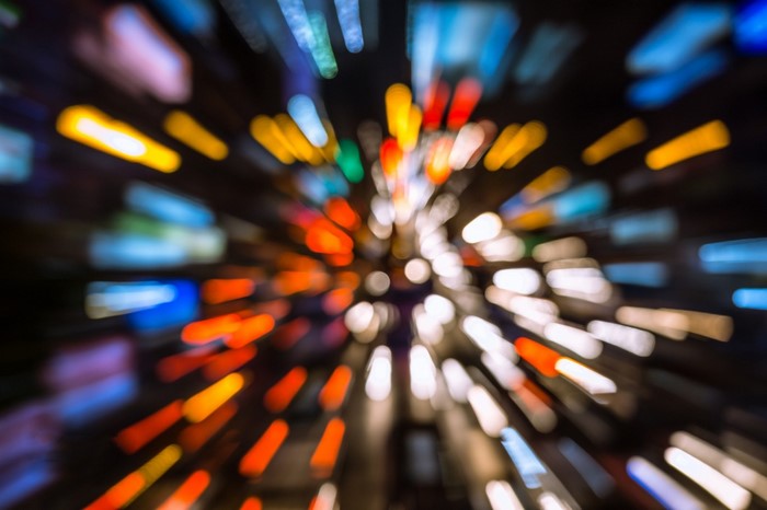 Vibrant Abstract Night Light Burst
