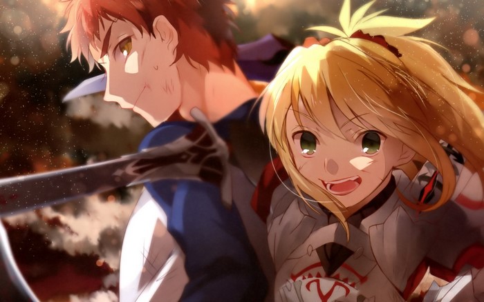 Shirou Emiya and Saber from Fate/stay night