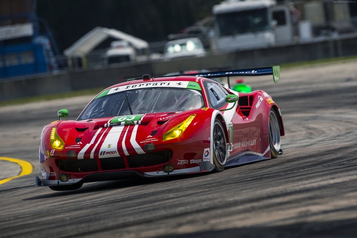 Ferrari 488 GTE race car on track