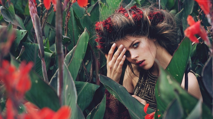 Georgia Fowler in a floral setting