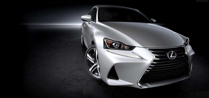 Silver Lexus IS at Auto China 2016
