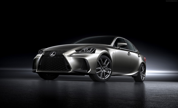 Silver Lexus IS at Auto China 2016